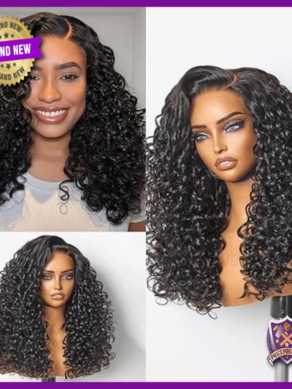 Long Human Hair Glueless Wig 180% Density Pre Plucked Lace Closure
